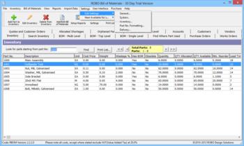 ROBO Bill of Materials screenshot 8