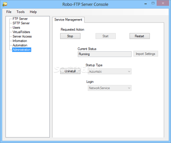 Robo-FTP Server screenshot 12