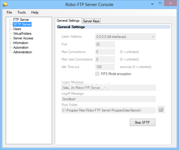 Robo-FTP Server screenshot 5