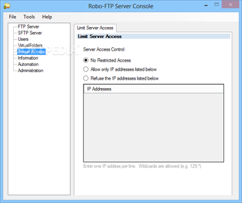Robo-FTP Server screenshot 9