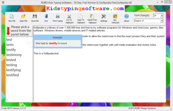 ROBO Kids Typing Software screenshot
