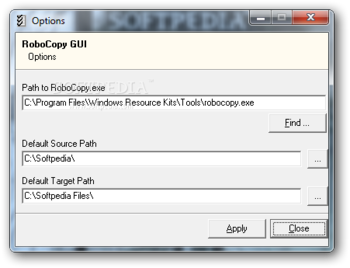 RoboCopy GUI screenshot 2