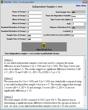 Robostat screenshot 2