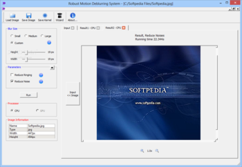 Robust Motion Deblurring System screenshot
