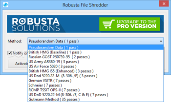 Robusta File Shredder screenshot 3