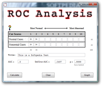 ROC Analysis screenshot