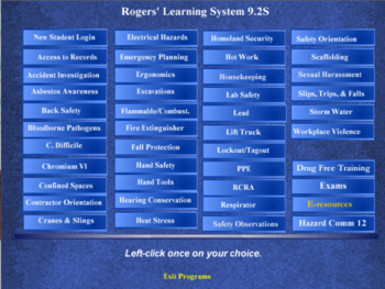 Rogers' Learning System screenshot