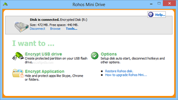 Rohos Mini Drive screenshot