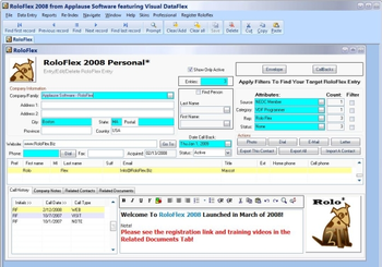 RoloFlex Personal 2008 screenshot