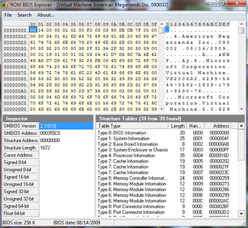 ROM BIOS Explorer screenshot