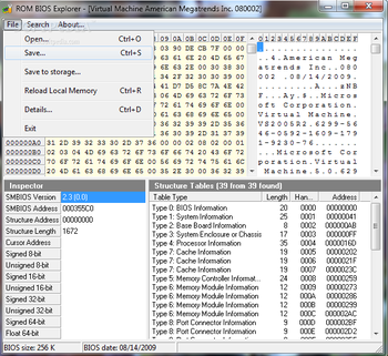 ROM BIOS Explorer screenshot 2