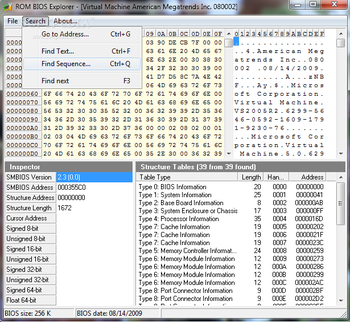 ROM BIOS Explorer screenshot 3