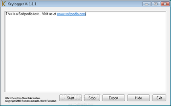 Romaco Keylogger screenshot