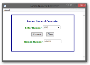 Roman Numeral Converter screenshot