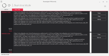 Romeolight HTMLminify screenshot 2
