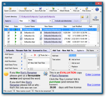Ron's Renamer screenshot