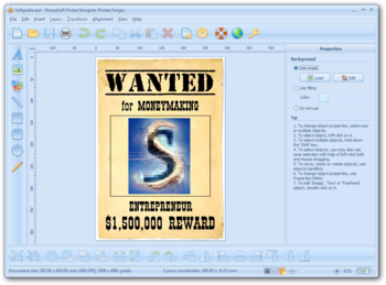 RonyaSoft Poster Designer screenshot