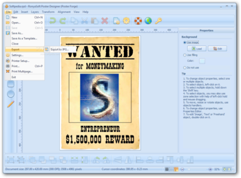 RonyaSoft Poster Designer screenshot 2