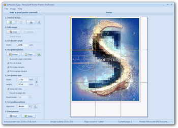 RonyaSoft Poster Printer screenshot