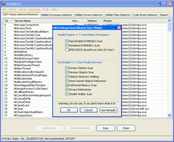 Rootkit Unhooker screenshot 2