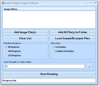 Rotate Multiple Images Software screenshot