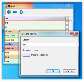 RowNote screenshot 2