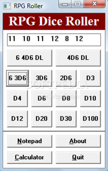 RPG Dice Roller screenshot