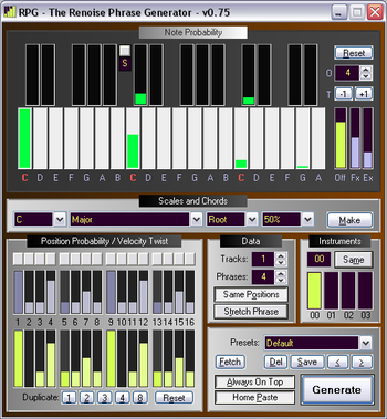 RPG - Renoise Phrase Generator screenshot