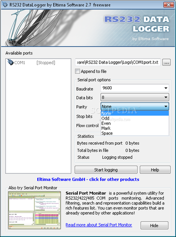 RS232 Data Logger screenshot 2