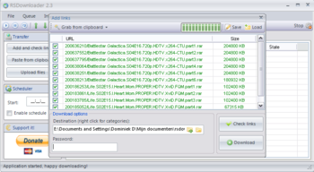 RSDownloader screenshot 2