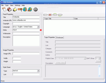 RSS Builder screenshot