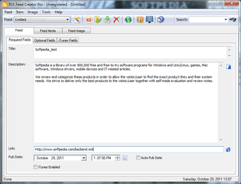 RSS Feed Creator Pro screenshot