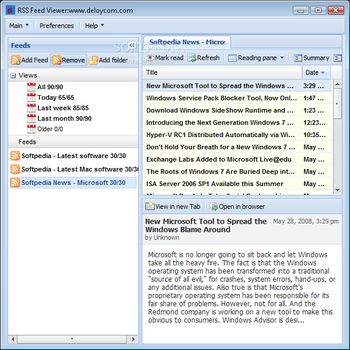 RSS Feed Viewer screenshot