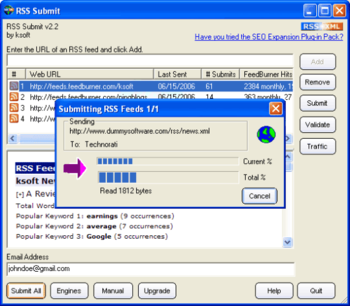 RSS Submit screenshot
