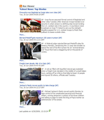 RSS Viewer Web Part screenshot