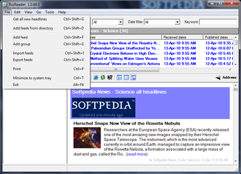 RssReader screenshot 2