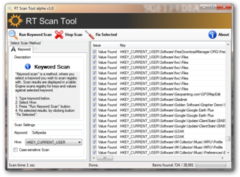 RT Scan Tool screenshot