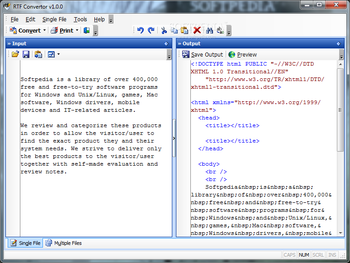 RTF Convertor screenshot