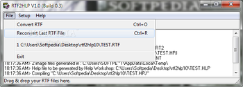 RTF2HLP screenshot 2