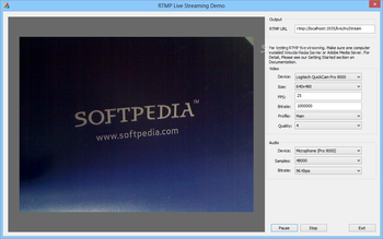 RTMP Streaming Directshow Filter screenshot