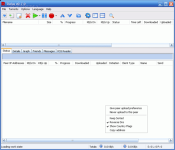 Rufus - BitTorrent Client screenshot