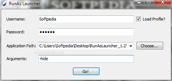 RunAs Launcher screenshot