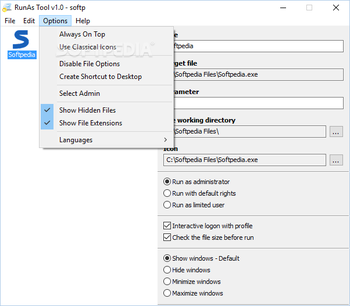 RunAs Tool screenshot 4