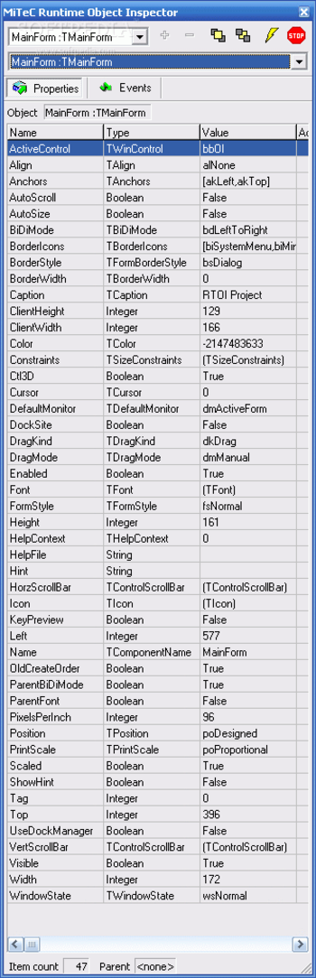 Runtime Object Inspector Component screenshot 2