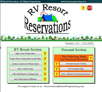 RV Resort Reservations screenshot