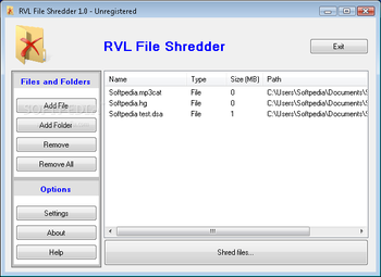 RVL File Shredder screenshot