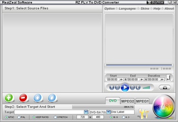 RZ FLV To DVD Converter screenshot