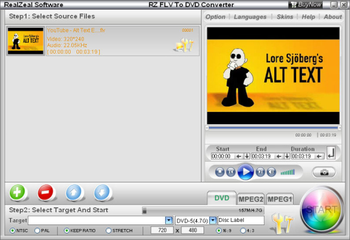 RZ FLV to DVD Converter screenshot
