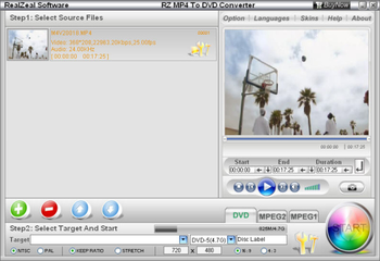 RZ MP4 to DVD Converter screenshot