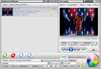 RZ WMV to DVD Converter screenshot